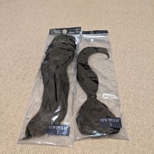 Dark brown real hair extensions